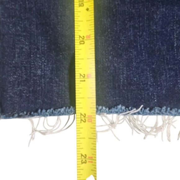 Hollister High Rise Culotte Classic Stretch Jeans Size 23 X 22 Raw Hem Blue - Picture 5 of 9